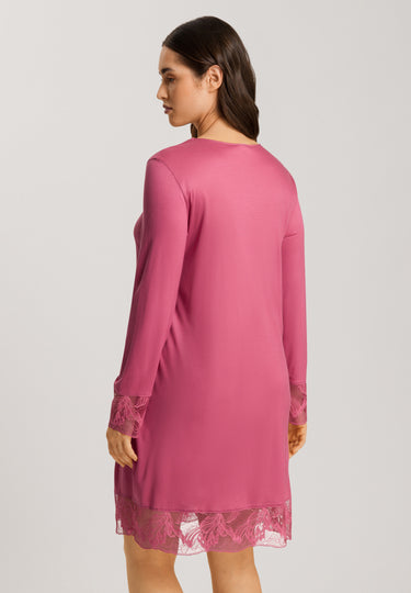 74885 Eva Long Sleeve Nightgown 95cm - 2414 Rose Wine